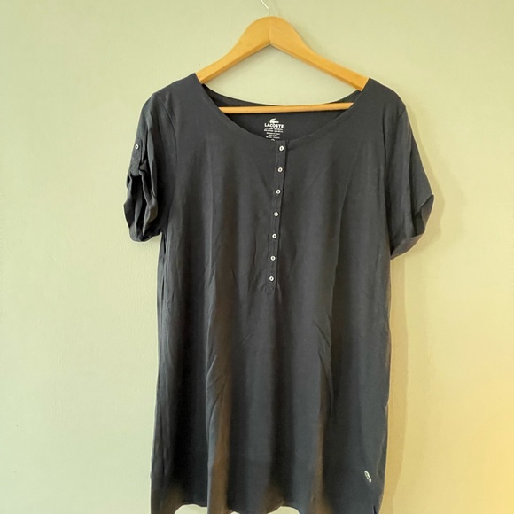 Ladies Lacoste medium long T-shirt - Picture 1 of 3